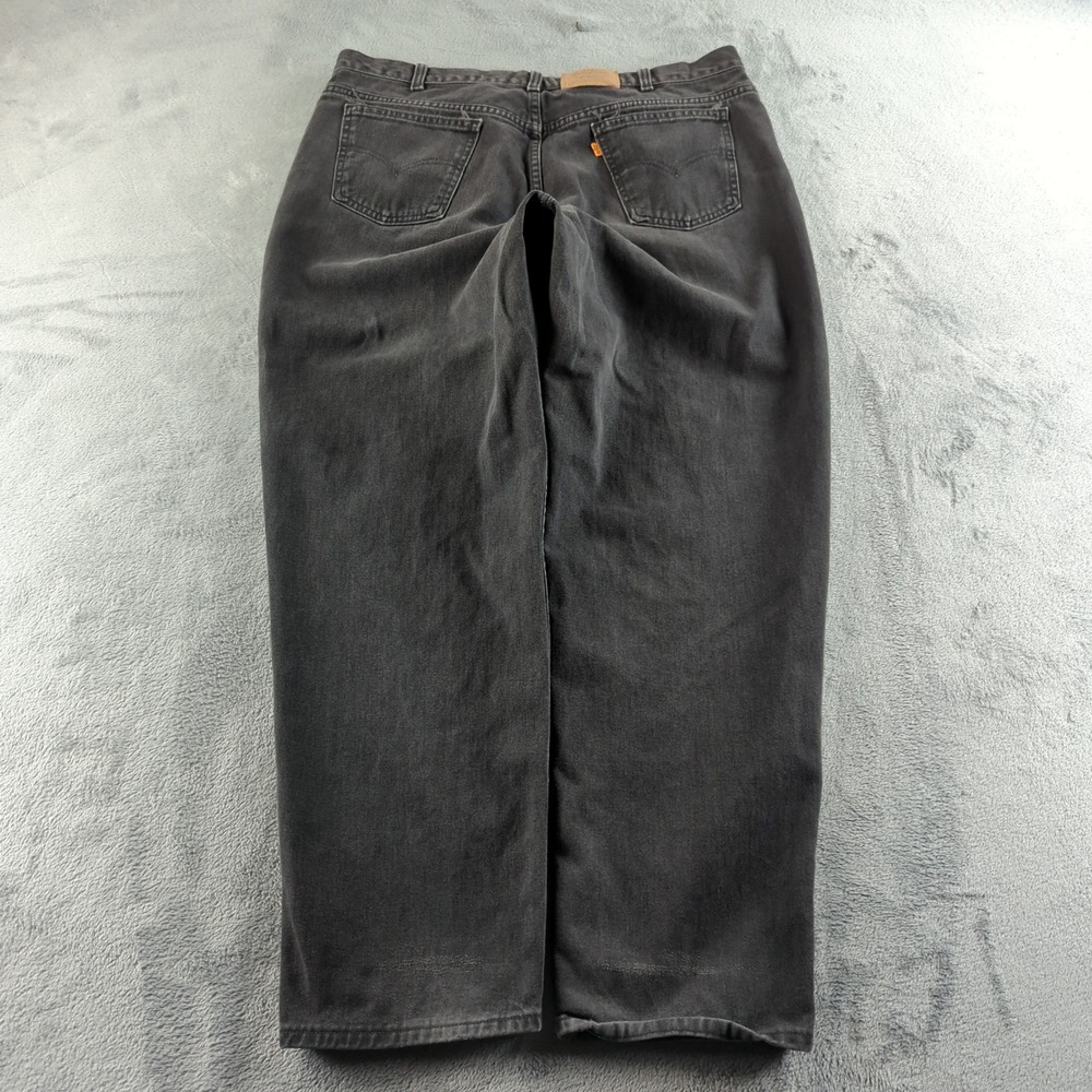 Vintage 90s Levis Orange Tab Jeans 40x32 (Fits 38x32) Black Faded Relaxed Baggy